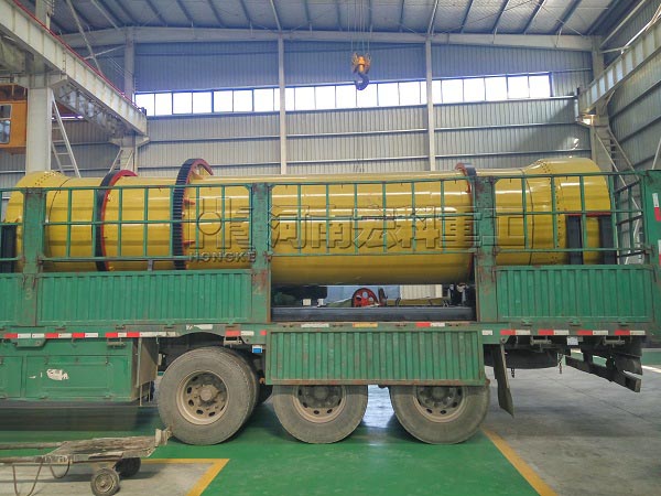 黑龍江綏化的客戶，您采購的雞糞烘干機(jī)已發(fā)出，請查收